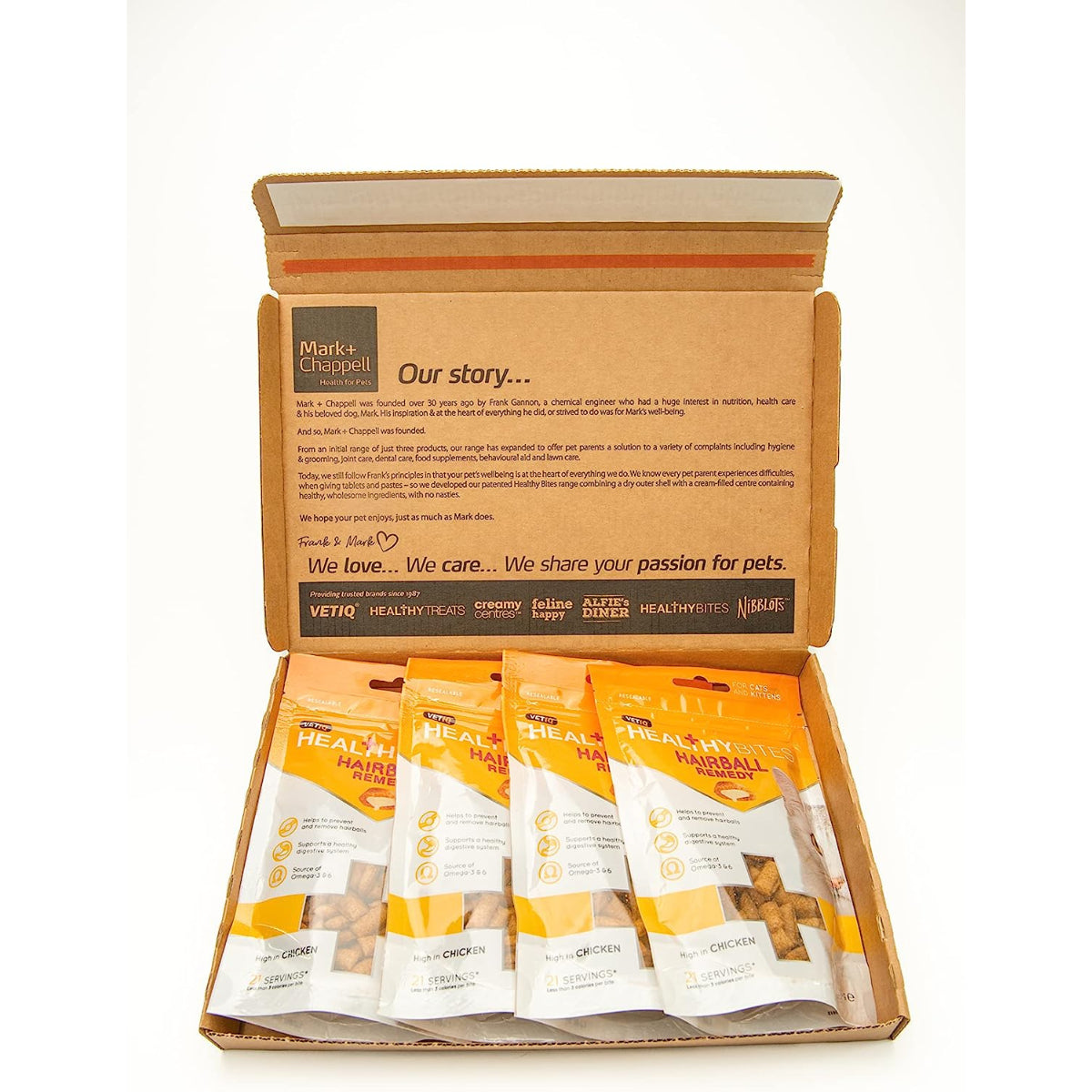 Vetiq Healthy Bites Hairball Remedy Cat Treats 4X 65G Helps Prevent & Remove UK