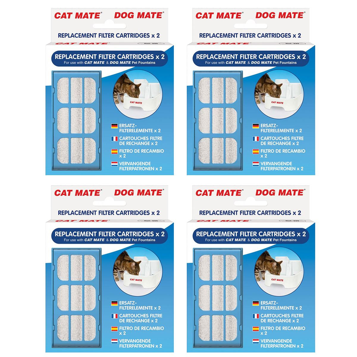 REPLACEMENT FILTER CARTRIDGE CAT MATE PART 339 PET WATER FOUNTAIN PACK DRINKING