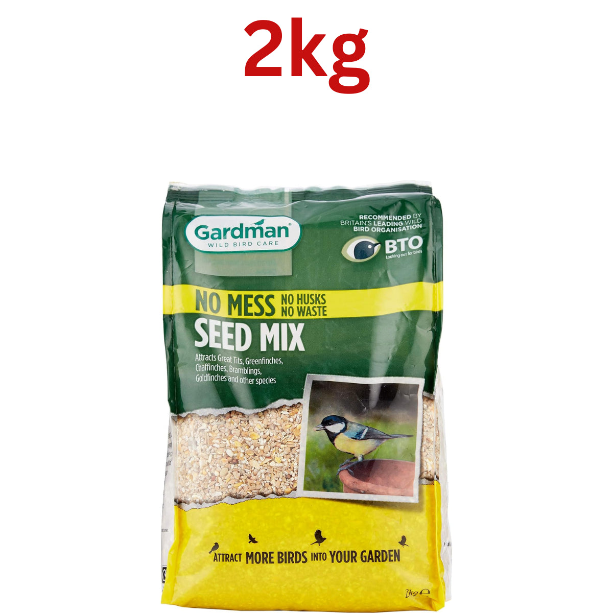 Gardman No Mess Seed Mix High Quality Wild Bird Food Feeding No Waste Garden