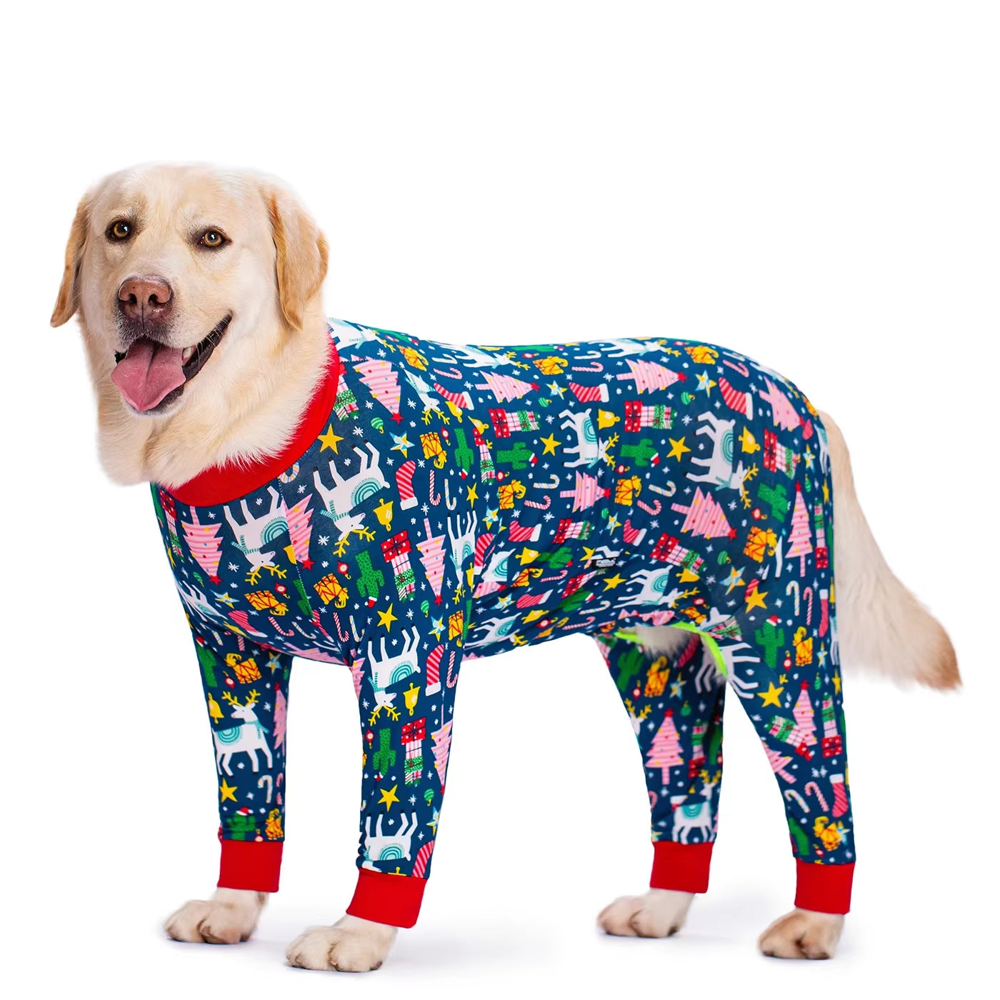 Medium Large Dogs Pajamas for Pet Dogs Clothes Jumpsuit for Dog Costume Coat for Dogs Cartoon Printed Clothing Shirt Ropa Perro