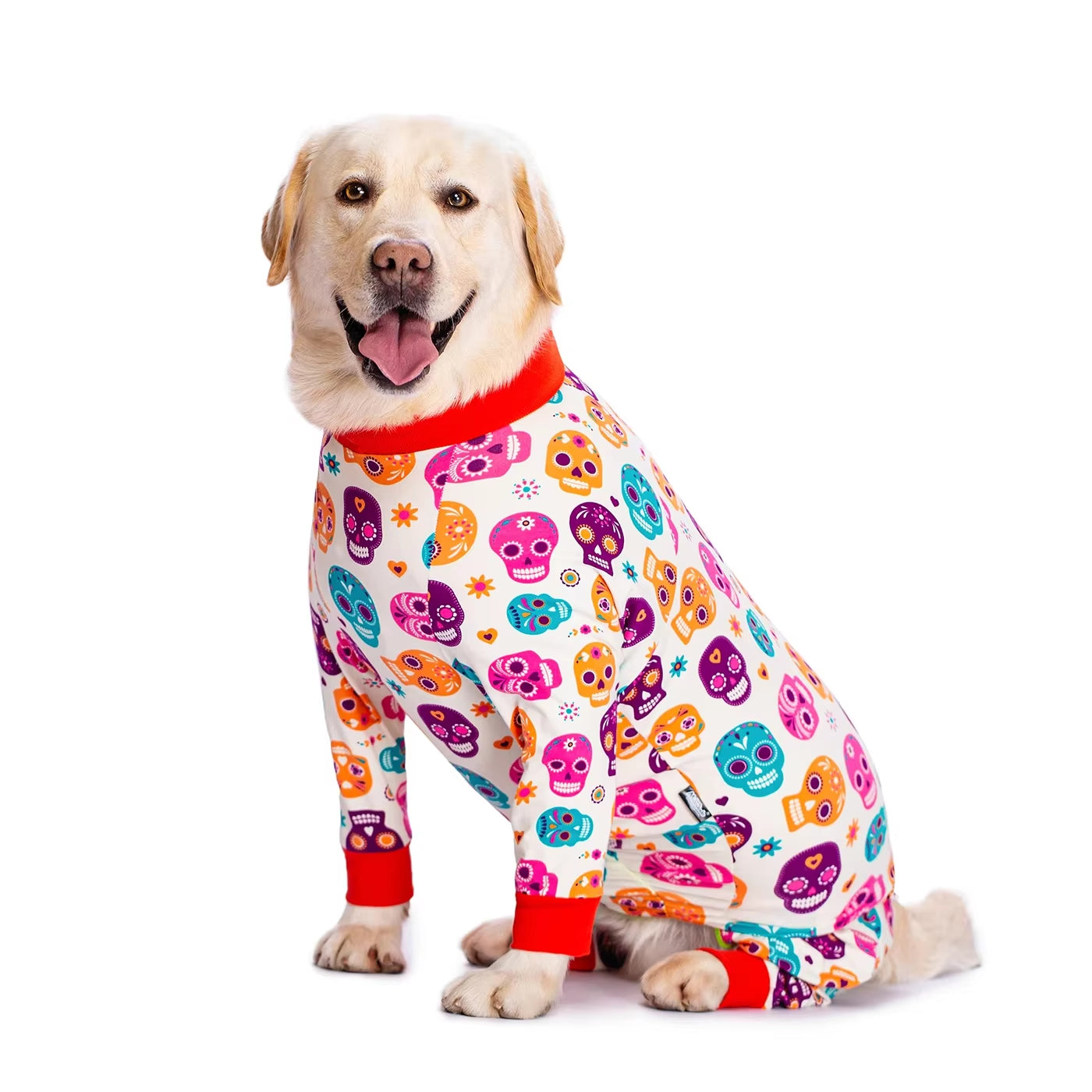 Medium Large Dogs Pajamas for Pet Dogs Clothes Jumpsuit for Dog Costume Coat for Dogs Cartoon Printed Clothing Shirt Ropa Perro