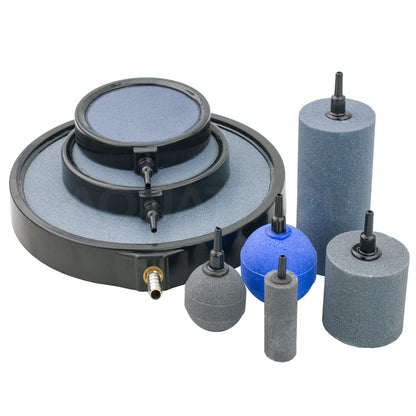 AQUARIUM POND AIR STONE CYLINDER DISK BALL round KOI FISH BUBBLE AERATION OXYGEN