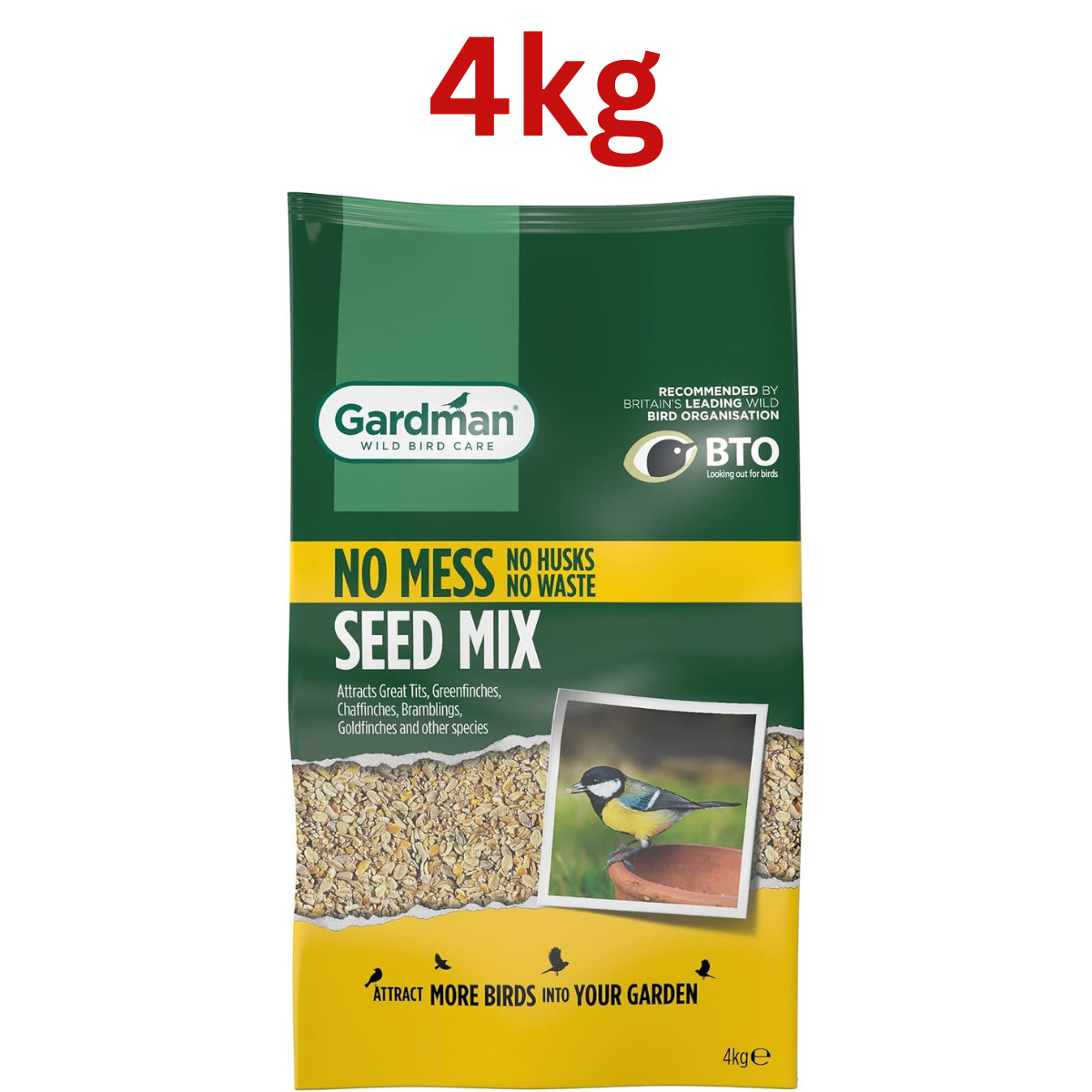 Gardman No Mess Seed Mix High Quality Wild Bird Food Feeding No Waste Garden